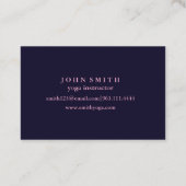 Carte De Visite Instructeur de Yoga Mandala moderne (Dos)
