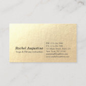 Carte De Visite Instructeur de Yoga Méditation Bleu & Or Pose ZEN  (Dos)