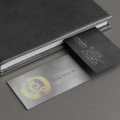 Carte De Visite Instructeur de Yoga méditation d'or en argent Pose