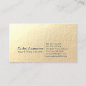 Carte De Visite Instructeur de Yoga Méditation d'or vert Pose ZEN (Dos)
