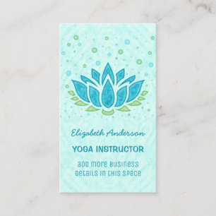 Carte De Visite Instructeur de yoga  Méditation du Zen de fleurs 