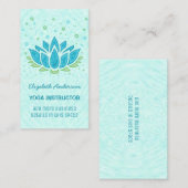 Carte De Visite Instructeur de yoga| Méditation du Zen de fleurs d (Devant / Derrière)