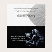 Carte De Visite Instructeur de Yoga Méditation Lotus Pose Lumineus (Extérieur déplié)