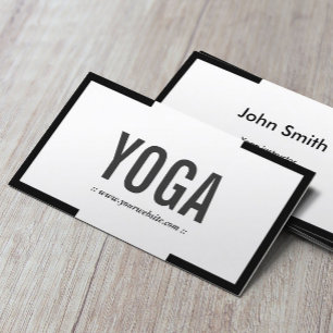 Carte De Visite Instructeur de Yoga Modern Bold Border Professionn