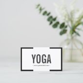 Carte De Visite Instructeur de Yoga Modern Bold Border Professionn (Debout devant)