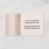 Carte De Visite Instructeur de yoga Moderne Blush Rose Black Life  (Dos)