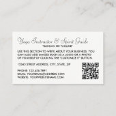 Carte De Visite Instructeur de Yoga moderne élégant (Dos)