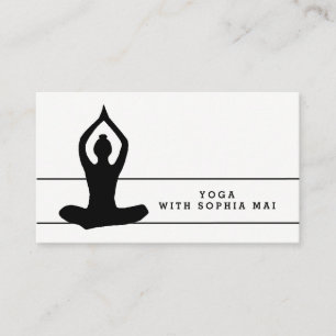 Carte De Visite Instructeur de Yoga moderne élégant