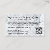 Carte De Visite Instructeur de Yoga moderne et tendance en marbre (Dos)