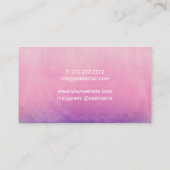 Carte De Visite Instructeur de Yoga Moderne Lotus Floral Mandala (Dos)