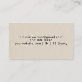 Carte De Visite Instructeur de Yoga moderne Script Yoga (Dos)