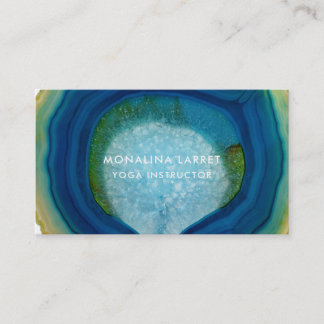 Carte De Visite Instructeur de Yoga Motif d'âge bleu
