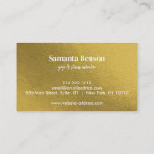 Carte De Visite Instructeur de Yoga Motif GoldMandala Elégant mode (Dos)