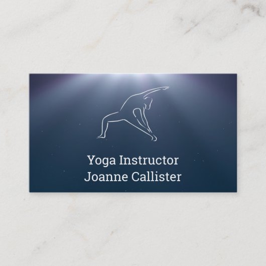 Carte de visite instructeur de Yoga ou Pilates (Devant)