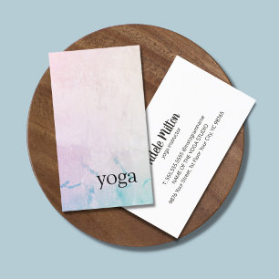 Carte De Visite Instructeur de Yoga pastel minimal élégant