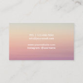 Carte De Visite Instructeur de Yoga Pastel Rose & Purple (Dos)