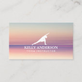 Carte De Visite Instructeur de Yoga Pastel Rose & Purple (Devant)