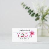 Carte De Visite Instructeur de Yoga & Pilates Fuchsia Lily (Debout devant)