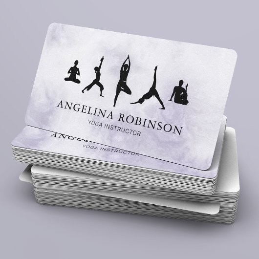 Carte De Visite Instructeur de yoga | Pose de méditation