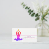 Carte De Visite Instructeur de yoga rayé vibrant (Debout devant)