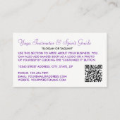 Carte De Visite Instructeur de yoga rayé vibrant (Dos)