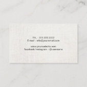 Carte De Visite Instructeur de Yoga Rose Gold Circle Spa Énergie (Dos)