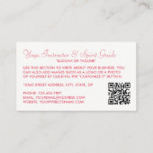 Carte De Visite Instructeur de Yoga rose moderne tendance (Dos)