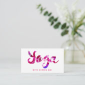 Carte De Visite Instructeur de Yoga rose moderne tendance (Debout devant)