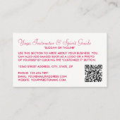 Carte De Visite Instructeur de Yoga rose moderne tendance (Dos)