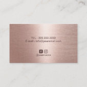 Carte De Visite Instructeur de yoga Rose Turquoise Fleur Mandala G (Dos)