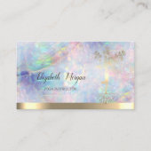 Carte De Visite Instructeur de Yoga Silhouette Opal Tree Femmes (Devant)