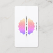 Carte De Visite Instructeur de Yoga Spa Thérapiste Mandala Minimal (Devant)
