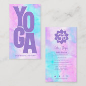 Carte De Visite Instructeur de Yoga Studio moderne Cravate-Dye (Devant / Derrière)