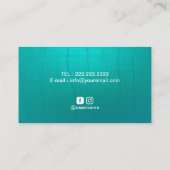 Carte De Visite Instructeur de yoga Stylish Turquoise Mandala Zen (Dos)