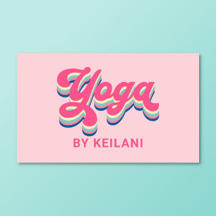 Carte De Visite Instructeur de Yoga Super Retro coloré