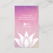 Carte De Visite Instructeur de yoga Thérapeutique de la floraison (Dos)