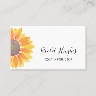 Carte De Visite Instructeur de yoga Tournesol