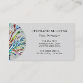 Carte De Visite Instructeur de Yoga Tree of Life (Dos)