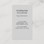 Carte De Visite Instructeur de Yoga Tree of Life (Dos)