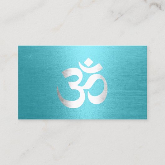 Carte De Visite Instructeur de yoga Typographie Turquoise moderne (Devant)