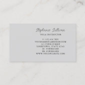 Carte De Visite Instructeur de yoga unique moderne (Dos)