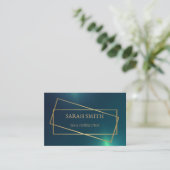 Carte De Visite Instructeur de Yoga Vert or simple et élégant (Debout devant)