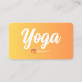 Carte De Visite Instructeur de yoga Yoga Studios Professionnel (Dos)