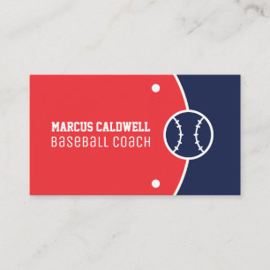 Carte De Visite Instructeur D'Entraîneur De Baseball Joueur