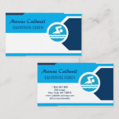 Carte De Visite Instructeur d'entraîneur de natation (Devant / Derrière)