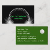Carte De Visite Instructeur d'entraîneur de thème de golf (Devant / Derrière)