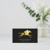 Carte De Visite Instructeur D'Épreuve Moderne En Or Et En Noir (Debout devant)