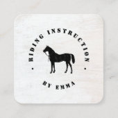 Carte de visite instructeur d'équitation (Devant)