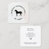 Carte de visite instructeur d'équitation (Devant / Derrière)
