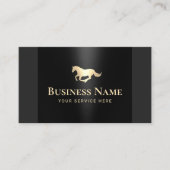 Carte De Visite Instructeur d'équitation du cheval d'or Equine (Devant)